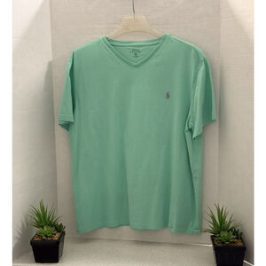Polo Ralph Lauren Men's V-Neck Shirt Size XL Mint Green